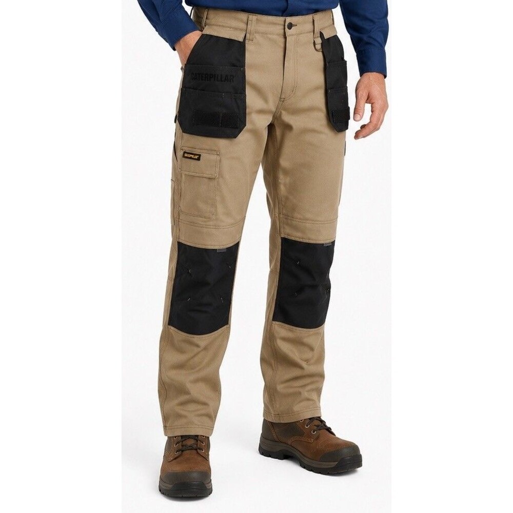 CAT Work Pants H20 Defender Trouser Khaki Tan 52x32 New with Tags